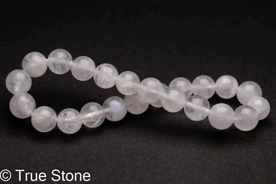 ムーンストーン ブレスレット 7.9mm-8.6mm 長石 フェルドスパー ブルーシラー アルバイト パワーストーン 天然石 原石