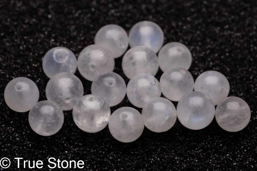 ムーンストーン 粒セット販売 18個 8mm-8.6mm 長石 フェルドスパー ブルーシラー アルバイト パワーストーン 天然石 原石