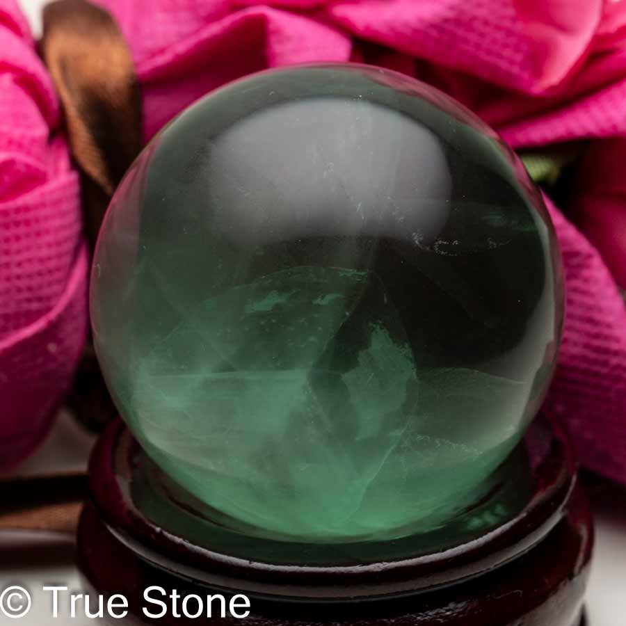 フローライト 丸玉 バイラカー スフィア 蛍石 ほたるいし 5センチ 台座付属 一点物