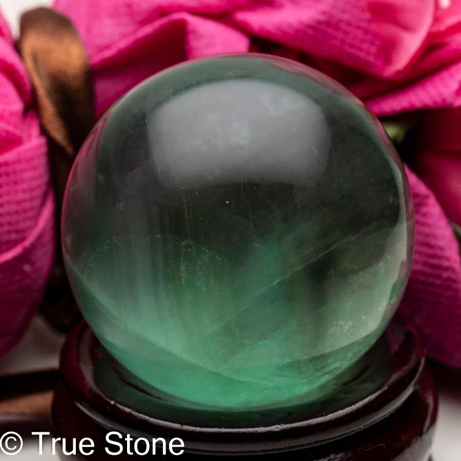 フローライト 丸玉 バイラカー スフィア 蛍石 ほたるいし 5センチ 台座付属 一点物