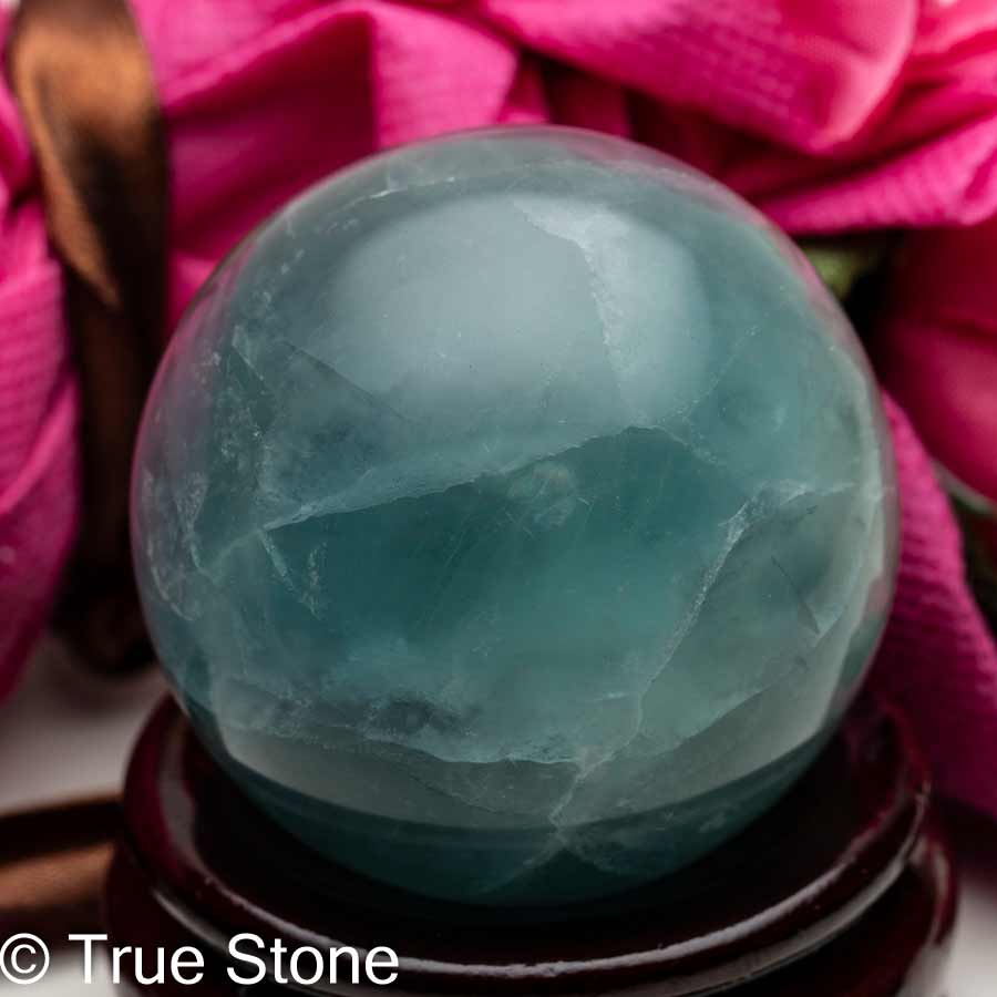 フローライト 丸玉 バイラカー スフィア 蛍石 ほたるいし 5センチ 台座付属 一点物