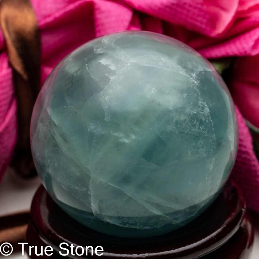 フローライト 丸玉 バイラカー スフィア 蛍石 ほたるいし 5センチ 台座付属 一点物