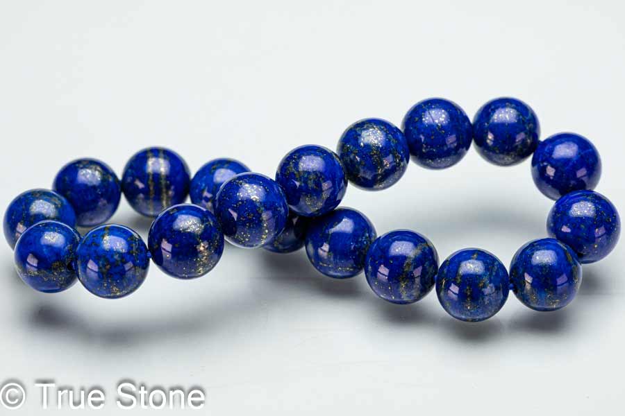 AA 天然 ラピスラズリ ブレスレット 10mm-10.4mm 染色 着色 溶錬一切無し 正真正銘の本物