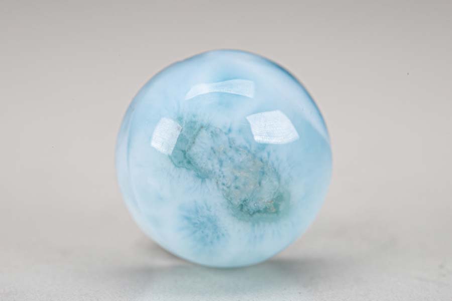 ラリマー ラウンド カボション ルース 5.7g ペクトライト ブルーペクトライト