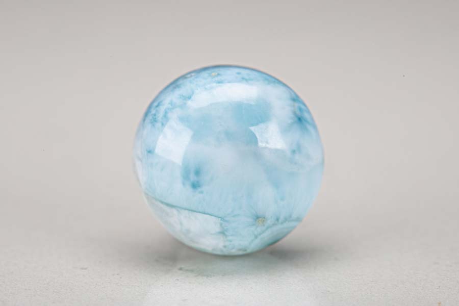 ラリマー ラウンド カボション ルース 3.9g ペクトライト ブルーペクトライト