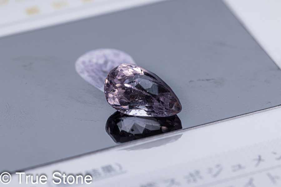 AAAAAピンクトルマリン　ループピアス K14　ホワイトゴールド　パワーストーン　天然石