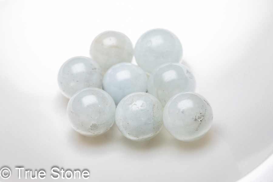 アクアマリン ビーズ 詰め合わせセット 9mm-9.5mm ベリル パワーストーン 天然石 原石
