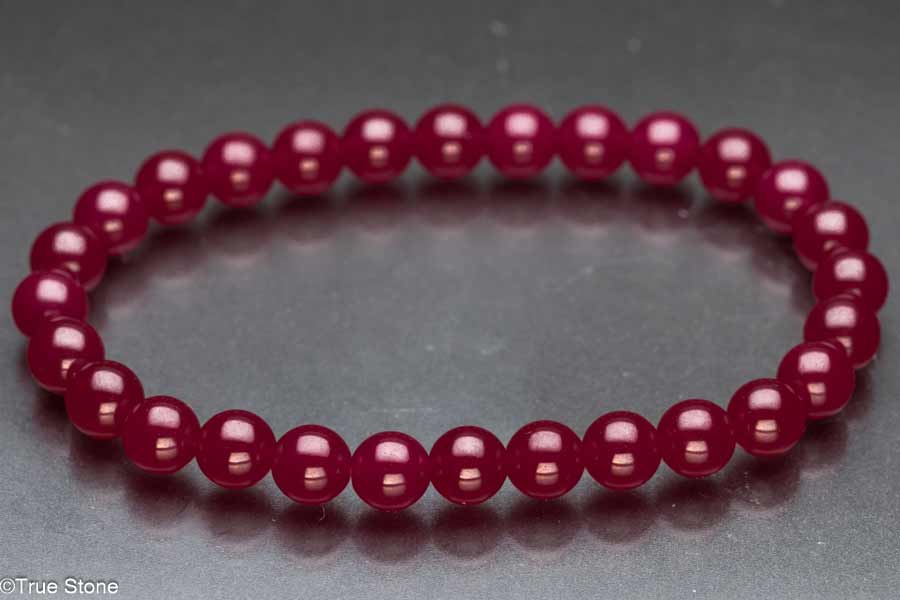 AAAAA 合成 ルビー ブレスレット ブラックライトで「真紅」に蛍光する高発...