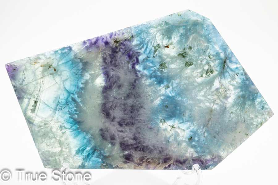 エンジェルフェザーフローライト スライス 天使の羽根 フェザーインフローライト フローライト バイカラーフローライト 天然石 原石