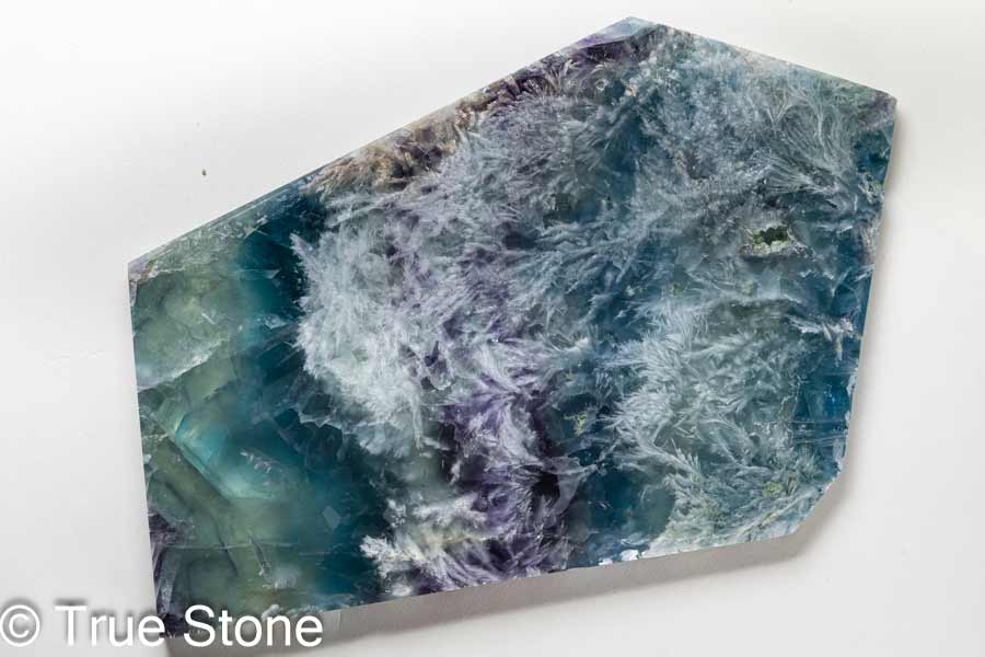 エンジェルフェザーフローライト スライス 天使の羽根 フェザーインフローライト フローライト バイカラーフローライト 天然石 原石