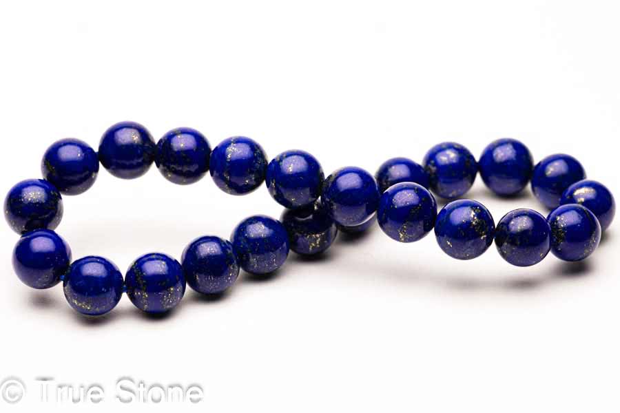 AAA 天然 ラピスラズリ ブレスレット 8mm-8.4mm 染色 着色 溶錬一切無し 正真正銘の本物