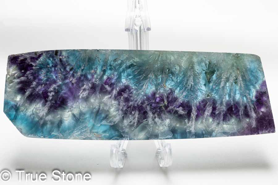 エンジェルフェザーフローライト スライス 天使の羽根 フェザーインフローライト フローライト バイカラーフローライト 天然石 原石