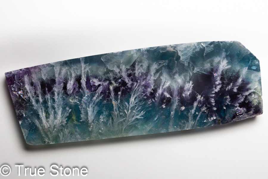 エンジェルフェザーフローライト スライス 天使の羽根 フェザーインフローライト フローライト バイカラーフローライト 天然石 原石