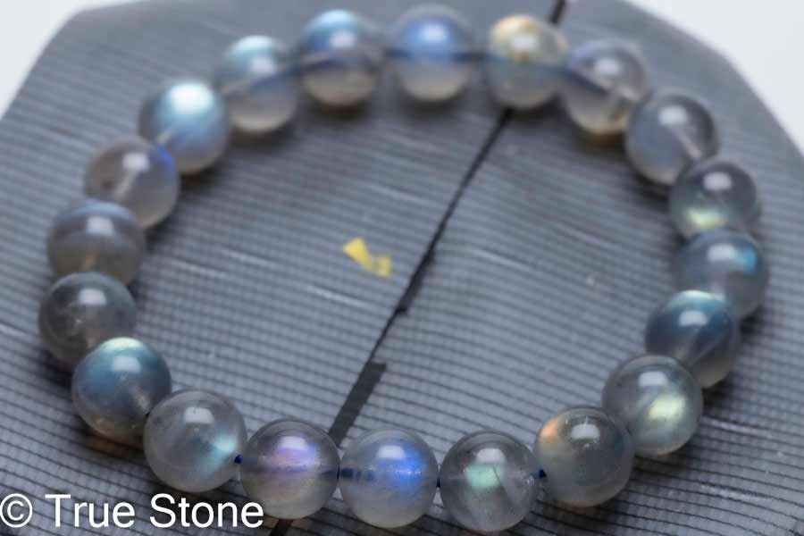 AAA ラブラドライト ブレスレット 9.9mm-10.4mm ラブラドレッセンス ラブラドール 天然石 原石 パワーストーン