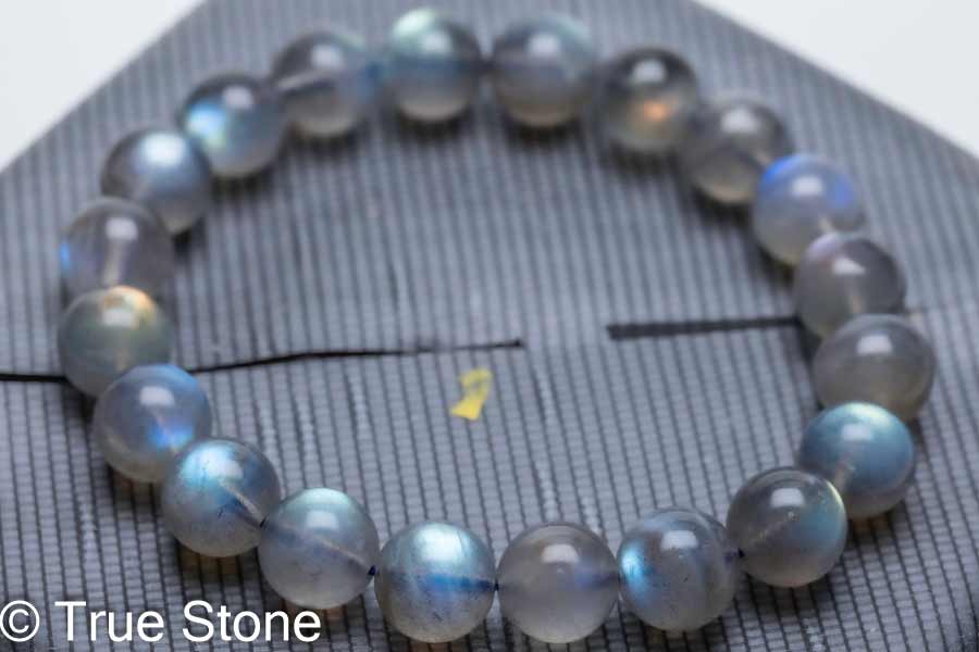 AAA ラブラドライト ブレスレット 9.9mm-10.4mm ラブラドレッセンス ラブラドール 天然石 原石 パワーストーン