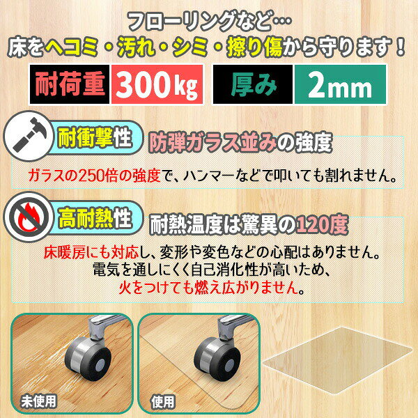 冷蔵庫マット Sサイズ 200L 厚さ 2mm キズ防止 傷防止 凹み防止 床 保護 冷蔵庫 マ...