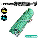 クライミング ロープ ザイル 太さ 10mm 長さ 20m 登山 カラビナ フックボルダリング 消防 用 多目的