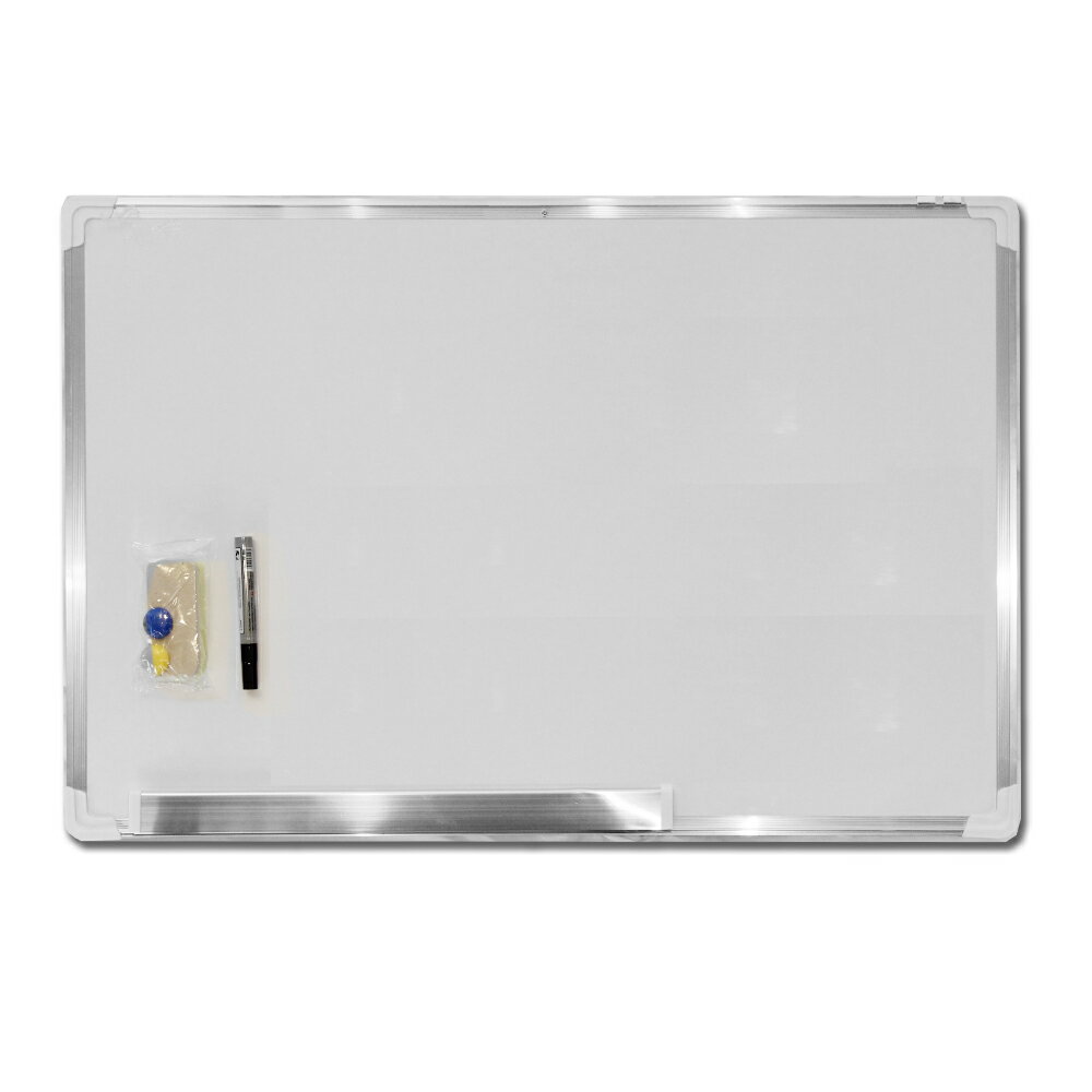 ホワイトボード 壁掛け 無地 90 × 60 cm マグネット 対応 マーカー 付き お店 会議 事務所 会社 ボード