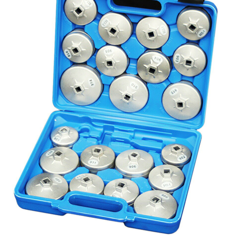 楽天トラストナインアルミカップセット 65-101mm 21PC オイルフィルターレンチ メガネスパナ ラチェットレンチ フィルターレンチ 国産 輸入 ハードケース