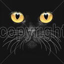キャット スウェット フルジップパーカー (75) ネコ 猫 ゴールドアイ ブラックキャット 猫プリント かわいい ギフト オーナーズグッズ 記念品 オフ会 送...