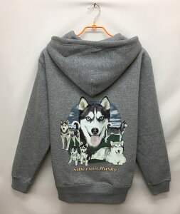 パーカー シベリアンハスキー スウェット （H）DOG ドッグ 犬プリント オーナーズグッズ かわい...