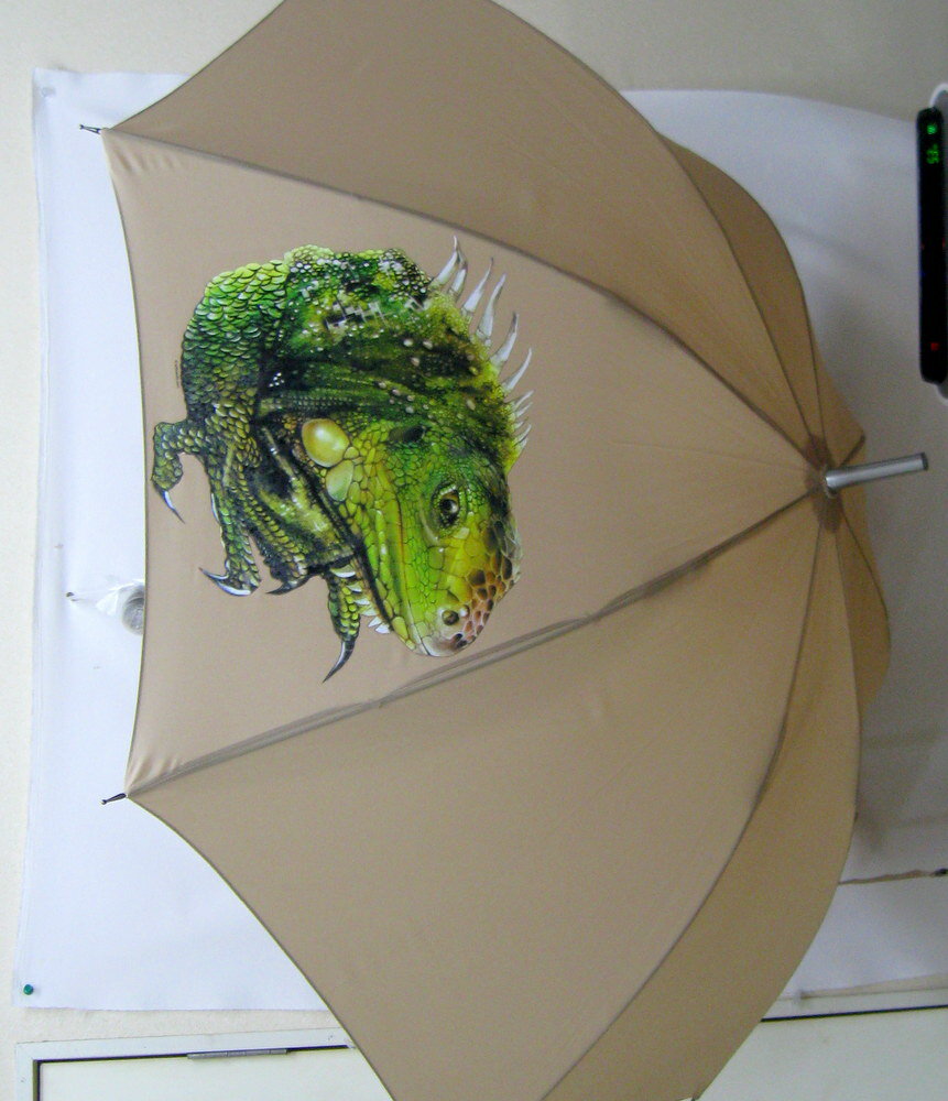 イグアナ FACE 傘 65cm 直径110cm レディース メンズ 男女兼用 雨傘 かわいい おしゃれ 梅雨 レイングッズ UVカット 風に強い 耐風 父の日