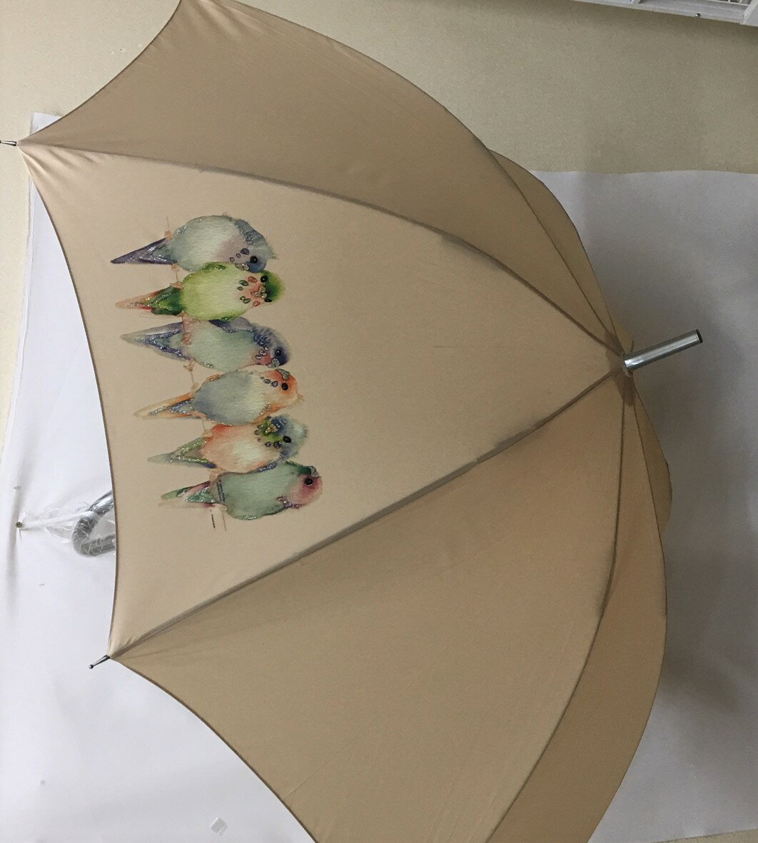 【期間限定ポイント5倍】鳥 トリ（16919-L） 鳥グッズ 傘 65cm 直径110cm レディース メンズ 男女兼用 雨傘 かわいい おしゃれ 梅雨 レイングッズ UVカット 風に強い 耐風 父の日