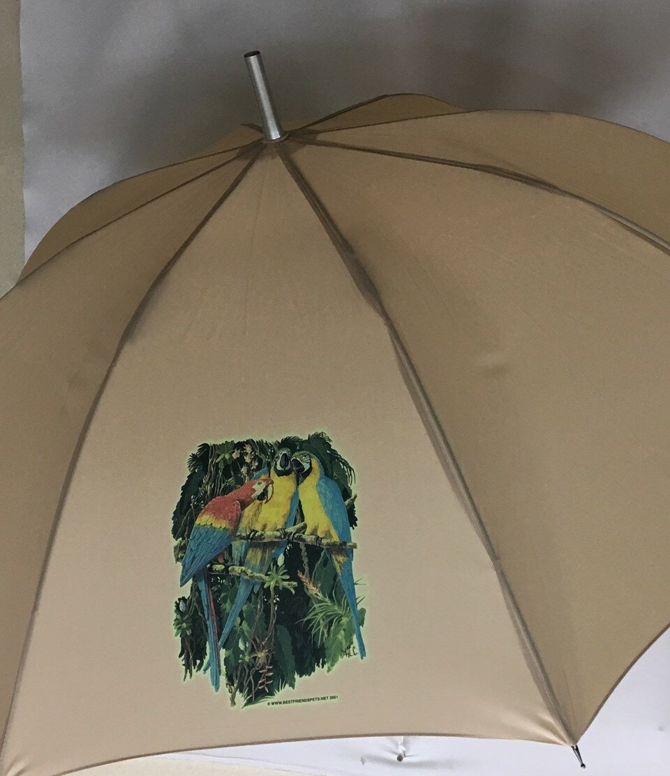 鳥 コンゴウインコ(11-L)トリ 鳥グッズ 傘 65cm 直径110cm レディース メンズ 男女兼用 雨傘 かわいい おしゃれ 梅雨 レイングッズ UVカッ...