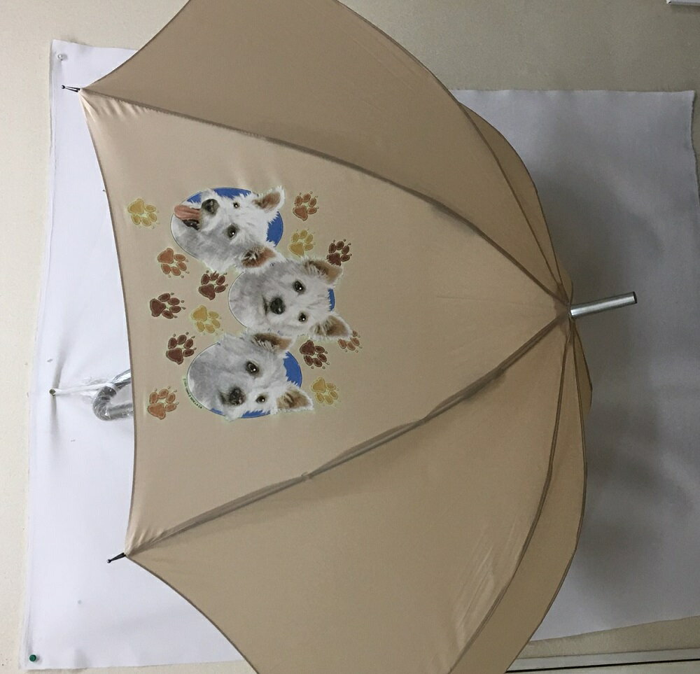 ウエストハイランドホワイトテリア（PAW)/ウエスティー 傘 65cm 直径110cm レディース メンズ 男女兼用 雨傘 かわいい おしゃれ 梅雨 レイングッズ UVカット 風に強い 耐風 犬柄 いぬ 犬グッズ 犬プリント 母の日のサムネイル