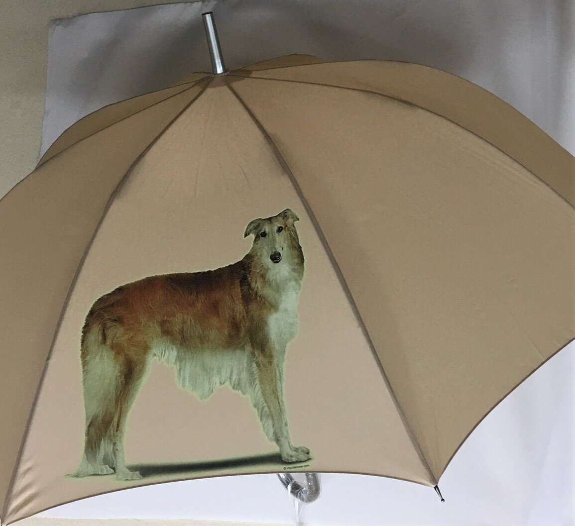 ボルゾイ (P)ボルゾイグッズ 傘 65cm 直径110cm レディース メンズ 男女兼用 雨傘 かわいい おしゃれ 梅雨 レイングッズ UVカット 風に強い ...