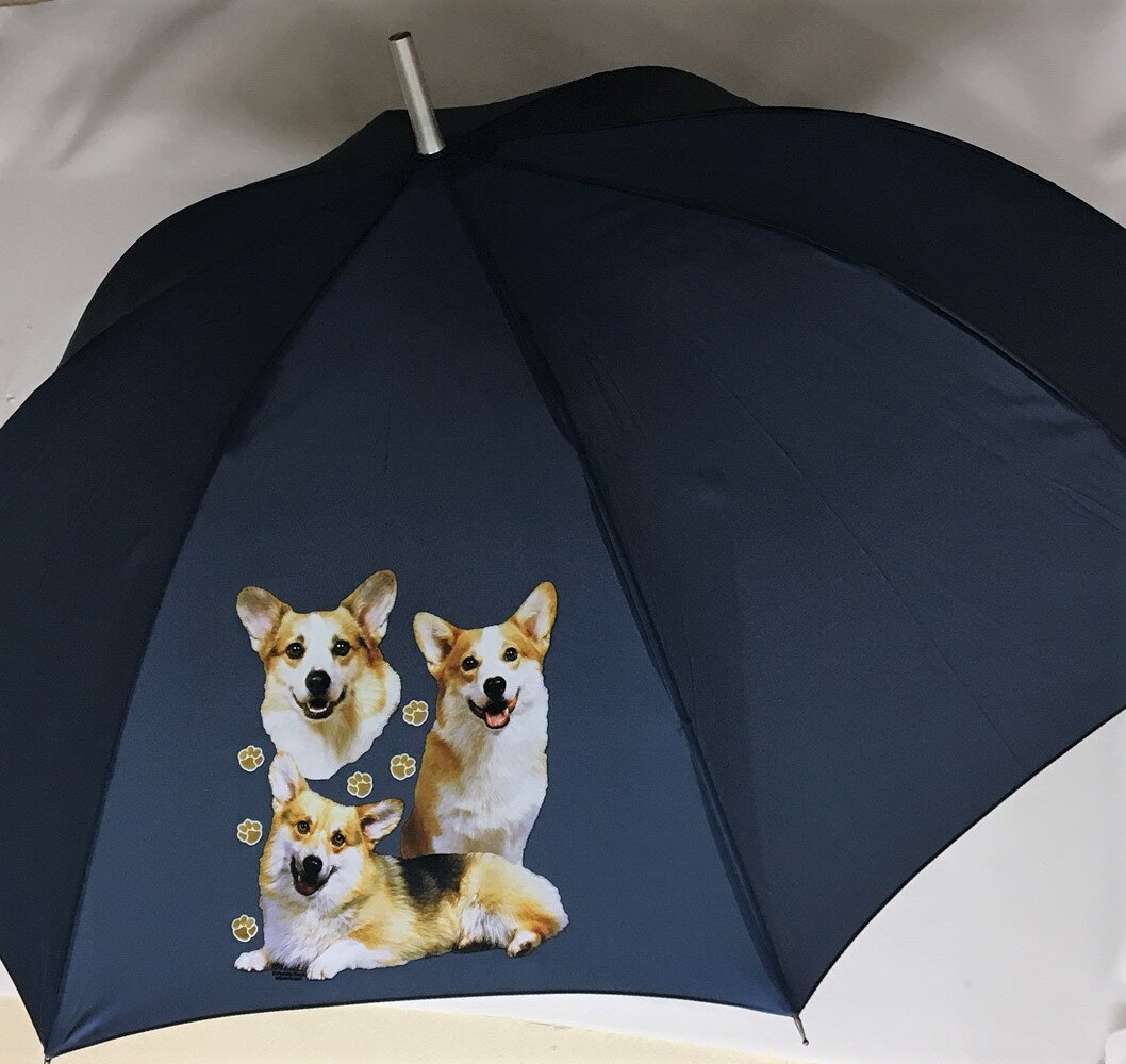 コーギー(集合2) 傘 65cm 直径110cm レディース メンズ 男女兼用 雨傘 かわいい おしゃれ 梅雨 レイングッズ UVカット 風に強い 耐風 犬柄 ...