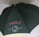 プードル ブラック ワンタッチ(ロゴ&シルエット) 傘 65cm 直径110cm レディース メンズ 男女兼用 雨傘 かわいい おしゃれ 梅雨 レイングッズ U...
