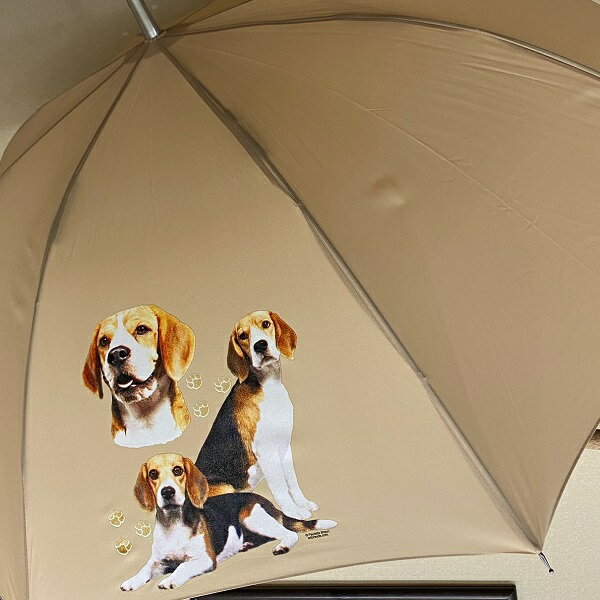 ビーグル (集合2) ビーグルグッズ 傘 65cm 直径110cm レディース メンズ 男女兼用 雨傘 かわいい おしゃれ 梅雨 レイングッズ UVカット 風に...