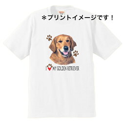 【期間限定P2倍】ゴールデンレトリバー レトリーバー 犬 ドッグ tシャツ 半袖 カットソー 丸首型 クルーネック 綿100% トップス レディース メンズ シンプル かわいい おしゃれ イベント お揃い ドッグ 犬 犬柄 いぬ 犬プリント 犬種別 犬グッズ プリント 母の日