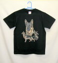 ジャーマンシェパード (カレッジ) tシャツ 半袖 カットソー 丸首型 クルーネック 綿100% トップス レディース メンズ シンプル かわいい おしゃれ イ...