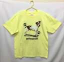 ジャックラッセルテリア (P-66) tシャツ 半袖 カットソー 丸首型 クルーネック 綿100% トップス レディース メンズ シンプル かわいい おしゃれ イベント お揃い ドッグ 犬 犬柄 いぬ 犬プリント 犬種別 犬グッズ 母の日