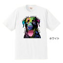 犬 ラブラドールレトリーバー ラブラドール 半袖 Tシャツ ネオンカラー 犬プリント DOG dog 犬 オーナーズグッズ 雑貨 かわいい オフ会 記念品 ギフト DEAN RUSSO トラストワンポイント