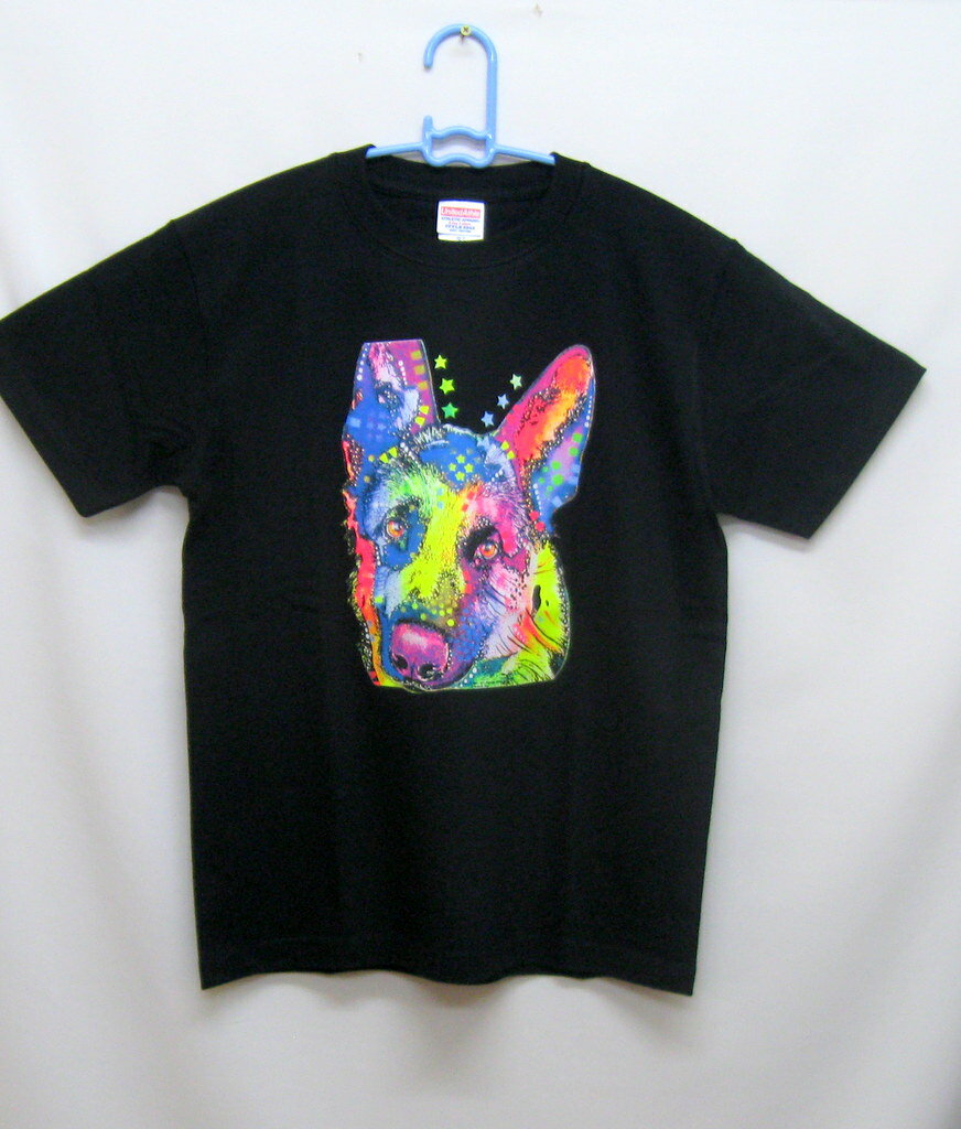 ジャーマンシェパード tシャツ 半袖 カットソー 丸首型 クルーネック 綿100% トップス レディース メンズ シンプル かわいい おしゃれ イベント お揃い...