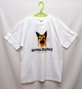 ジャーマンシェパード tシャツ 半袖 カットソー 丸首型 クルーネック 綿100% トップス レディース メンズ シンプル かわいい おしゃれ イベント お揃い...