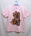 ヨークシャーテリア tシャツ 半袖 カットソー 丸首型 クルーネック 綿100% トップス レディース メンズ シンプル かわいい おしゃれ イベント お揃い ...