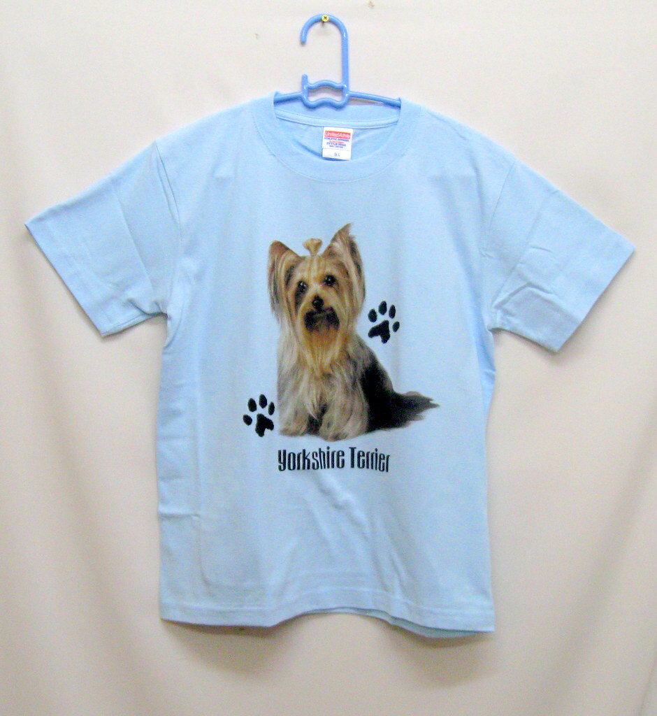 ヨークシャーテリア tシャツ 半袖 カットソー 丸首型 クルーネック 綿100% トップス レディース メンズ シンプル かわいい おしゃれ イベント お揃い ...