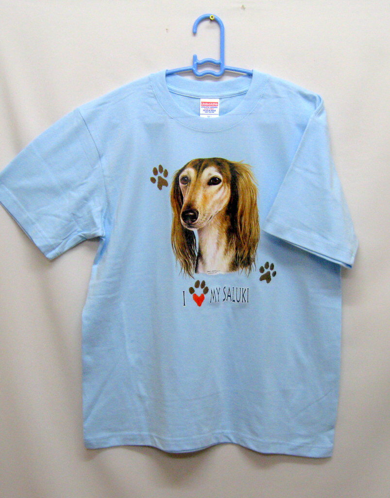 サルーキ (ハート) tシャツ 半袖 カットソー 丸首型 クルーネック 綿100% トップス レディース メンズ シンプル かわいい おしゃれ イベント お揃い...