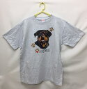 ロットワイラー(ハート) tシャツ 半袖 カットソー 丸首型 クルーネック 綿100% トップス レディース メンズ シンプル かわいい おしゃれ イベント お...