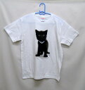キャット クロネコ ネコ 猫 キトン ブラックキャット tシャツ 半袖 カットソー 丸首型 クルーネック 綿100% トップス レディース メンズ シンプル か...