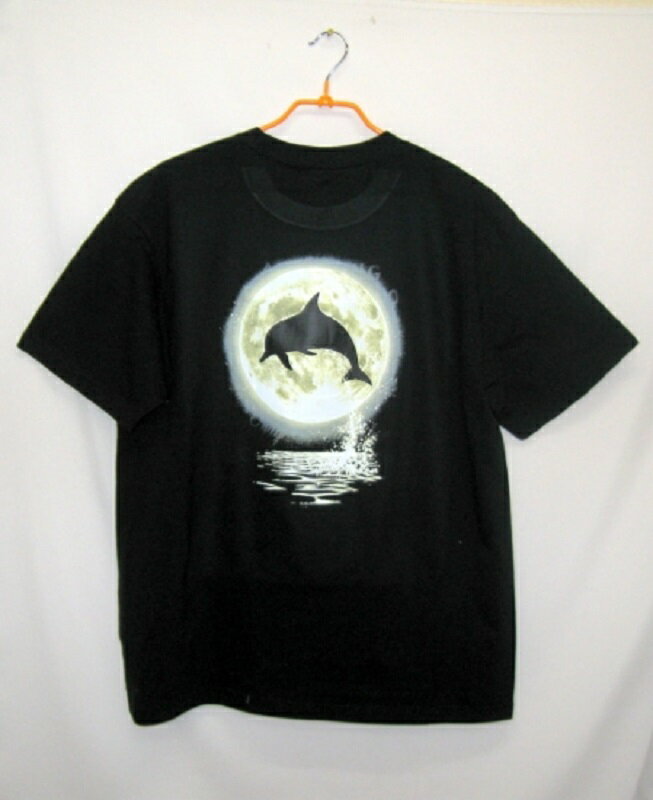 イルカ (No.1)海獣 野生動物 ドルフィン tシャツ 半袖 カットソー 丸首型 クルーネック 綿100% トップス レディース メンズ シンプル かわいい ...