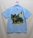 ウルフ (04-D)狼 オオカミ tシャツ 半袖 カットソー 丸首型 クルーネック 綿100% トップス レディース メンズ シンプル かわいい おしゃれ イベ...