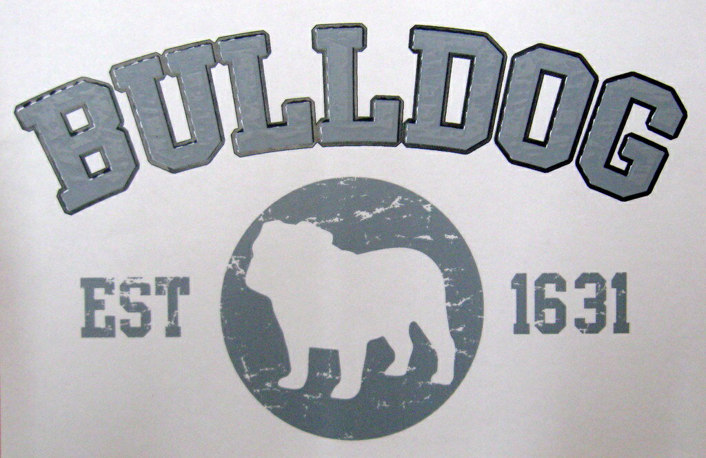 ブルドッグ カラー エプロン（シルエット) バッククロス X型 たすき掛け おしゃれ かわいい 保育士 ワ..