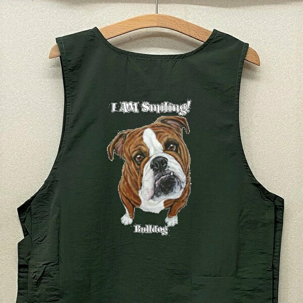 ブルドッグ ブルドッググッズ トリミングエプロン ナイロンワッシャー 両脇ボタン 撥水加工 トリマー 保育士 前掛け レディース メンズ シンプル かわいい お...