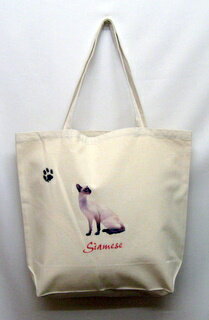 猫 猫柄 キャット シャムネコ シャム ねこ ネコ 猫グッズ トートバッグ エコバッグ マイバッグ【Lサイズ/大】かわいい おしゃれ レディース メンズ 男女兼用 a4 大きめ キャンバス 動物 アニマル ペット オーナーグッズ