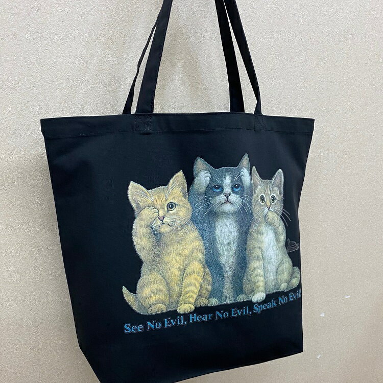 猫 猫柄 キャット ねこ ネコ 猫グッズ トートバッグ エコバッグ マイバッグ【Lサイズ/大】かわいい おしゃれ レディース メンズ 男女兼用 a4 大きめ キ...